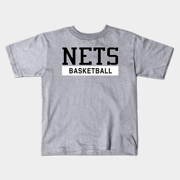 Nets Basketball Kids T-Shirt by Buff Geeks Art